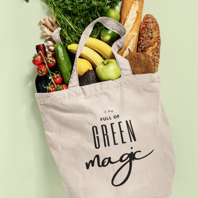 Eco Friendly Green Magic Grocery Tote Bag (Spread the magic of environmental responsibility and make a positive impact on our planet. )