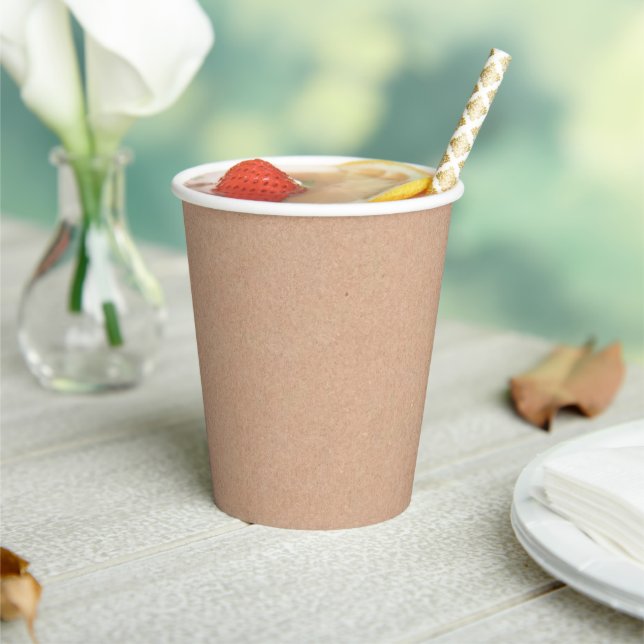 Eco-Friendly Kraft Look Disposable Paper Cups (Insitu)