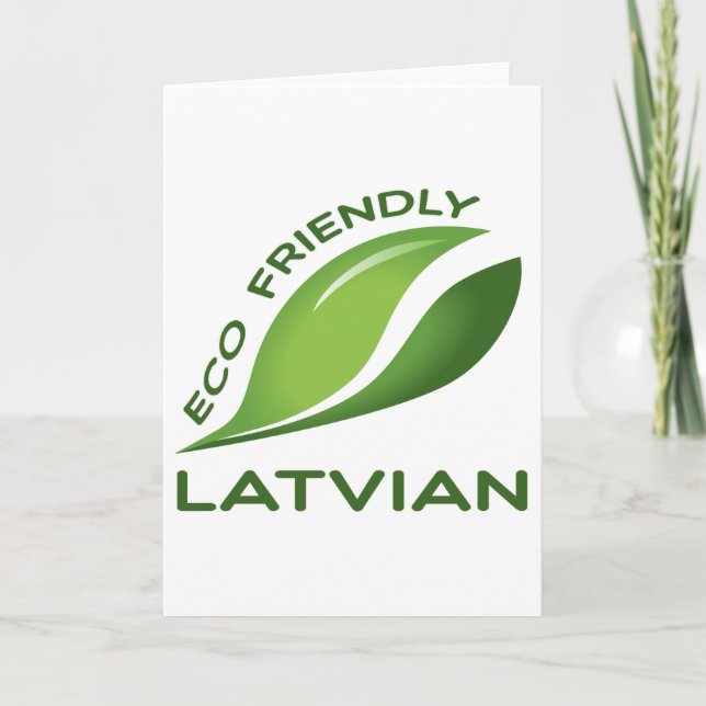 Eco Friendly Latvian. Card (Front)