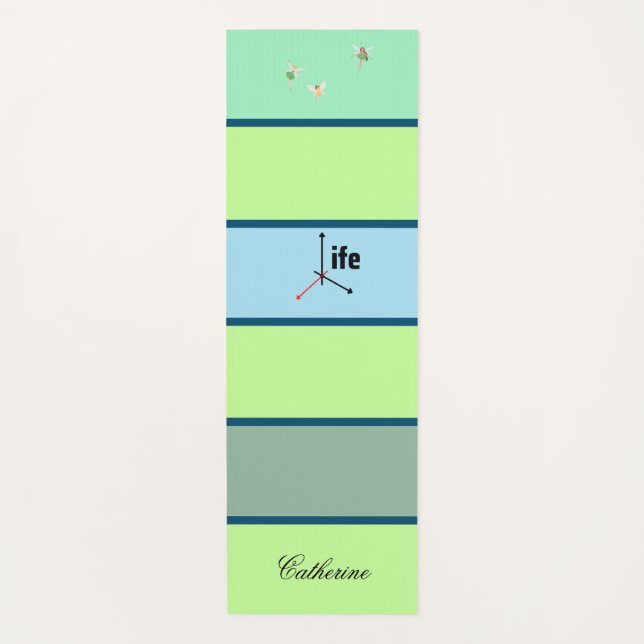 Eco Friendly Modern Custom Name Yoga Mat (Front)