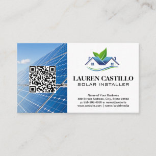 Eco Friendly Modern Home   Solar Panels   QR Business Card