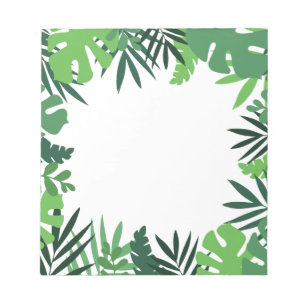 Eco friendly palm leaves, tropical jungle foliage notepad