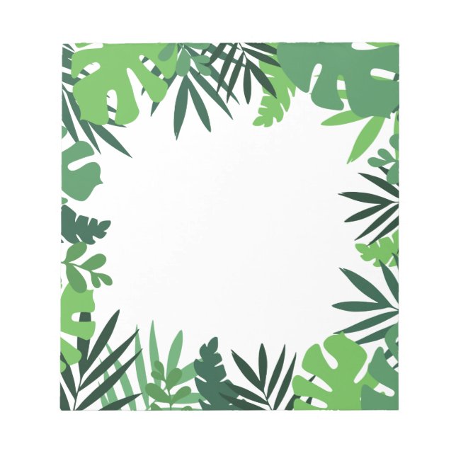 Eco friendly palm leaves, tropical jungle foliage notepad (Front)