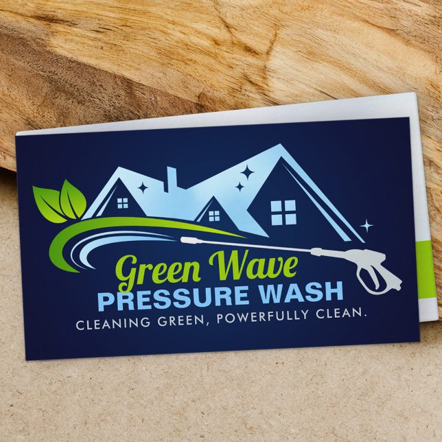 Eco Friendly Pressure Wash services Business Card (Creator Uploaded)