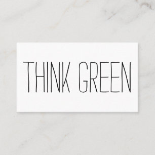 Eco friendly / pro environment simple thank you bu business card