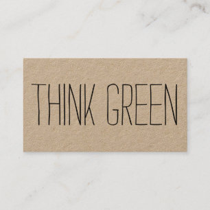 Eco friendly / pro environment simple thank you business card