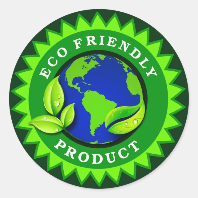 Eco Friendly Product Classic Round Sticker (Front)