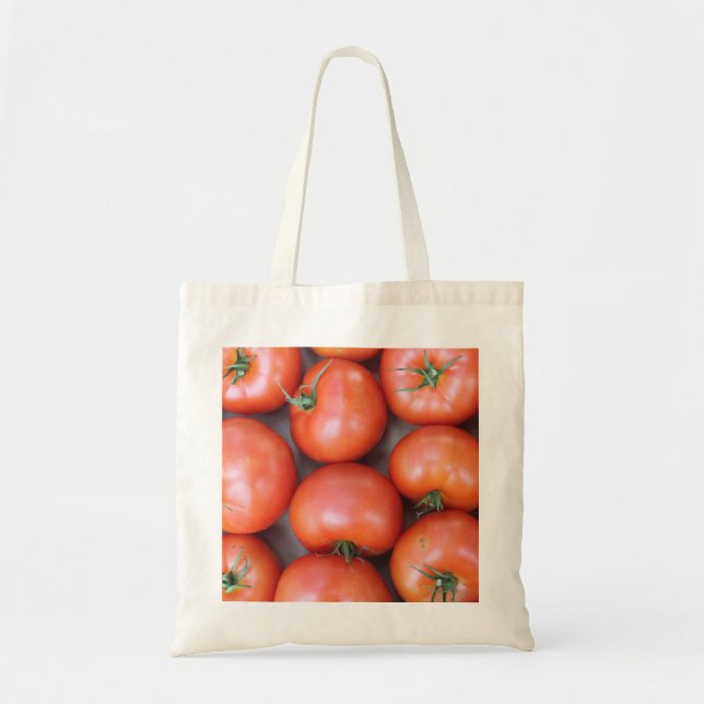 Eco-Friendly Reusable Tomato Tote Bag (Front)