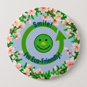 Eco-friendly Smile 10 Cm Round Badge