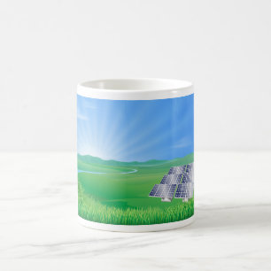Eco-Friendly Solar Panel Landscape Coffee Mug