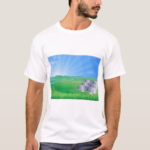 Eco-Friendly Solar Panel Landscape T-Shirt