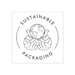 Eco-Friendly Sustainable Packaging Business Rubber Stamp