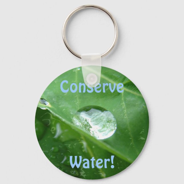 ECO FRIENDLY WATER CONSERVATION Gifts & Gear Key Ring (Front)