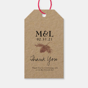 Eco Friendly Wedding Watercolor Botanical Leaf B Gift Tags
