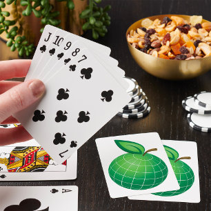 Eco Globe Fruit Green Earth Leaf Sphere  Playing Cards