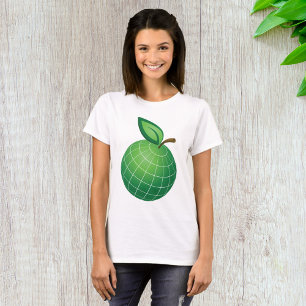 Eco Globe Fruit Green Earth Leaf Sphere  T-Shirt