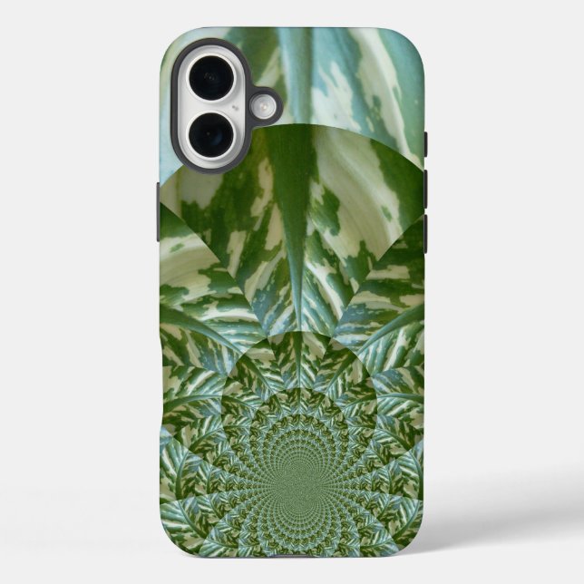 Eco Green Camo Kaleidoscope Art Print Design Case-Mate iPhone Case (Back)