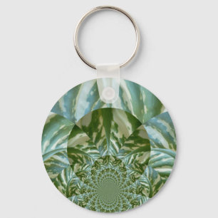 Eco Green Camo Kaleidoscope Art Print Design Key Ring