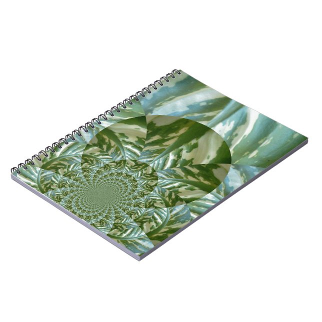 Eco Green Camo Kaleidoscope Art Print Design Notebook (Left Side)