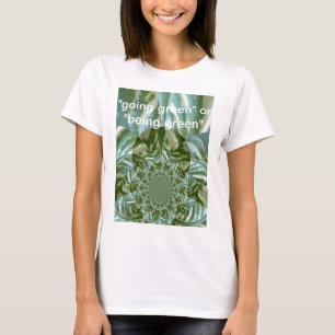 Eco Green Camo Kaleidoscope Art Print Design T-Shirt