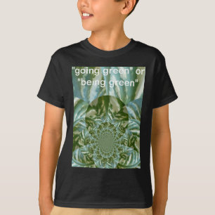 Eco Green Camo Kaleidoscope Art Print Design T-Shirt