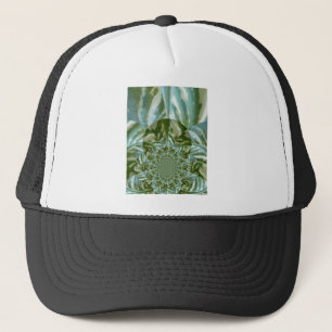 Eco Green Camo Kaleidoscope Art Print Design Trucker Hat