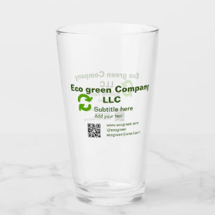 Eco green company name q r code website email deta glass