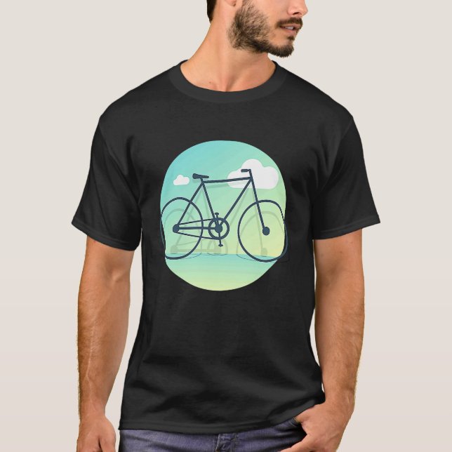 Eco Green Cycling Bicycle Outdoor Vibes Bike T-Shirt (Front)