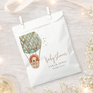 Eco Green Hot Air Balloon Lion Magical Baby Shower Favour Bags