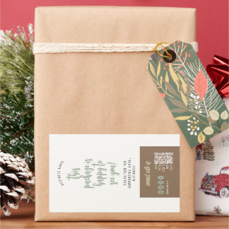 Eco Handmade Minimal Natural Sage Green Brown  Rectangular Sticker