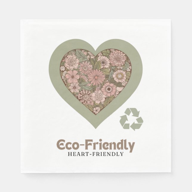 Eco & Heart-Friendly Love Napkin (Front)