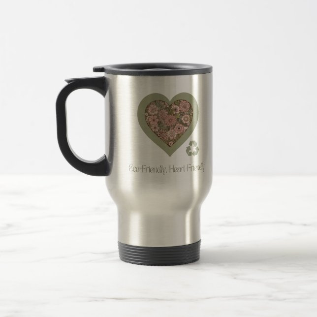 Eco & Heart-Friendly Love Travel Mug (Left)