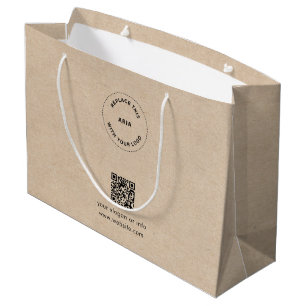 Eco Kraft Custom Logo & QR Gift Bag for Businesses