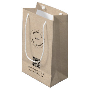Eco Kraft Custom Logo & QR Gift Bag for Businesses