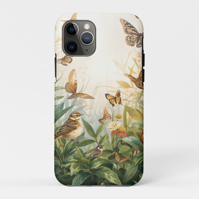 Eco Nature iPhone / iPad Case – Watercolor Birds,  (Back)