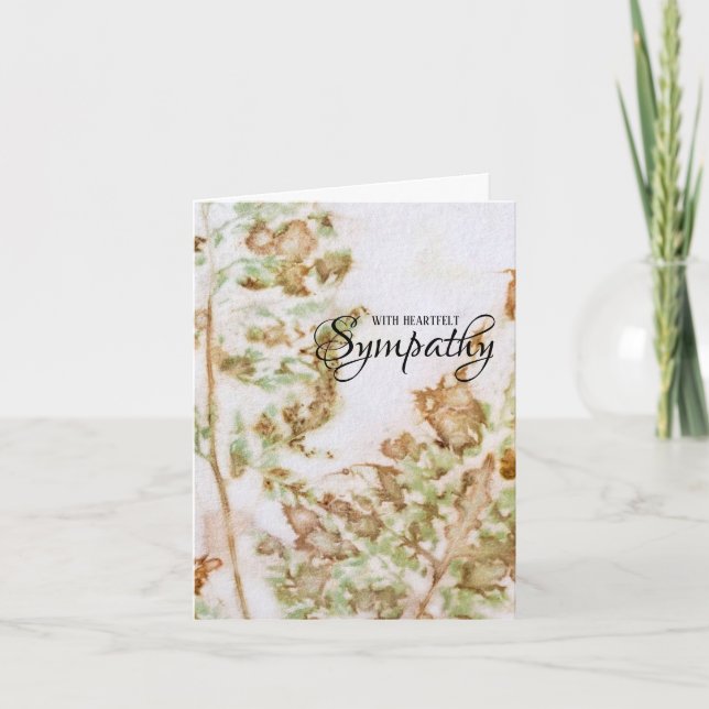 Eco Print Sympathy Card (Front)
