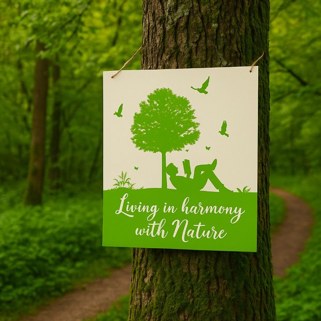 Eco Quote Living in Harmony with Nature Poster (Creator Uploaded)