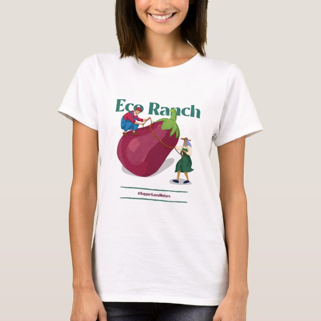 Eco Ranch, Support Local Nature Eco-Friendly T-Shirt (Front)