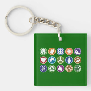 Eco Symbols Key Ring