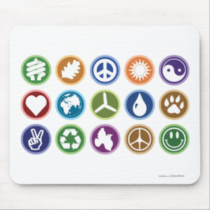 Eco Symbols Mouse Mat