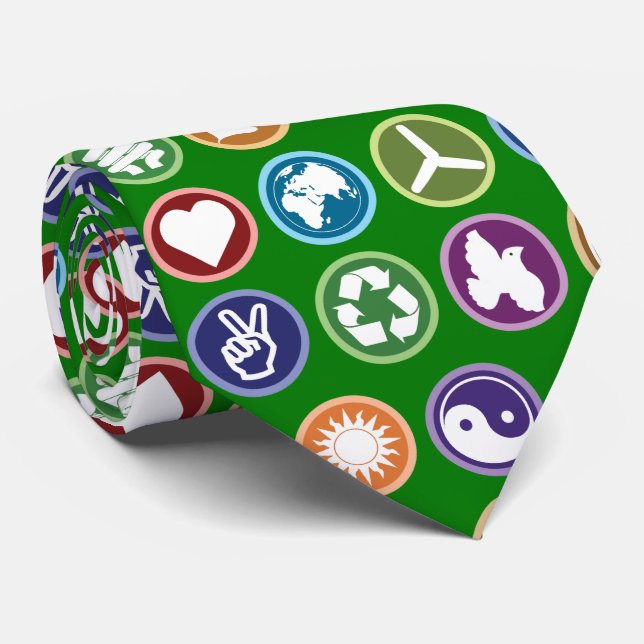 Eco Symbols Tie (Rolled)