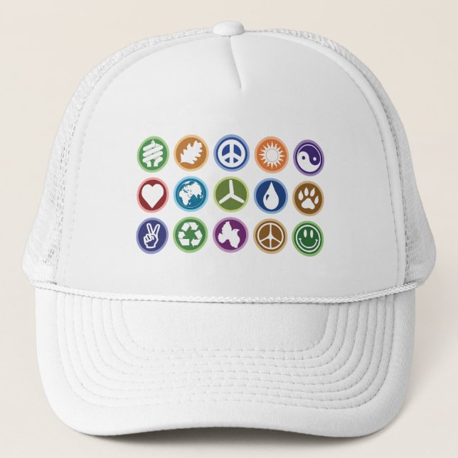 Eco Symbols Trucker Hat (Front)