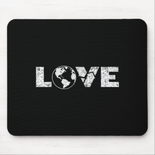 Eco warrior love planet earth recycling symbol mouse mat