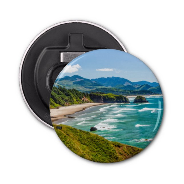 Ecola State Park, Oregon. Panorama of Crescent Bottle Opener (Front)