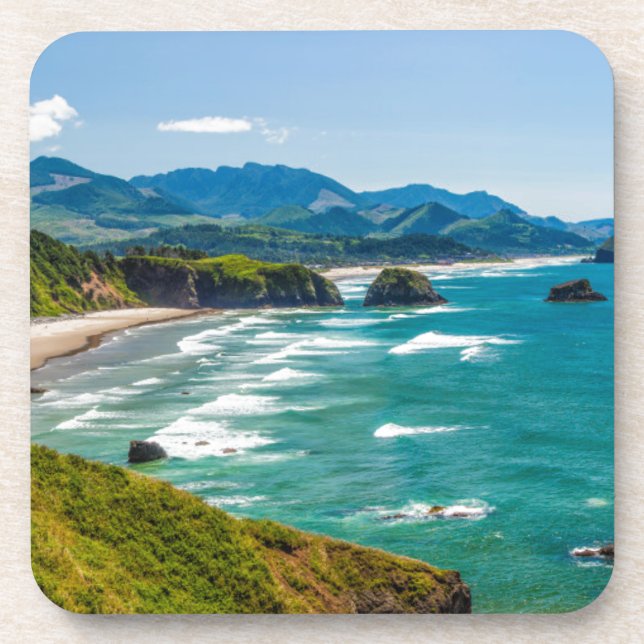 Ecola State Park, Oregon. Panorama of Crescent Coaster (Front)