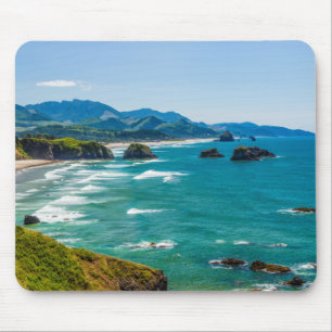 Ecola State Park, Oregon. Panorama of Crescent Mouse Mat