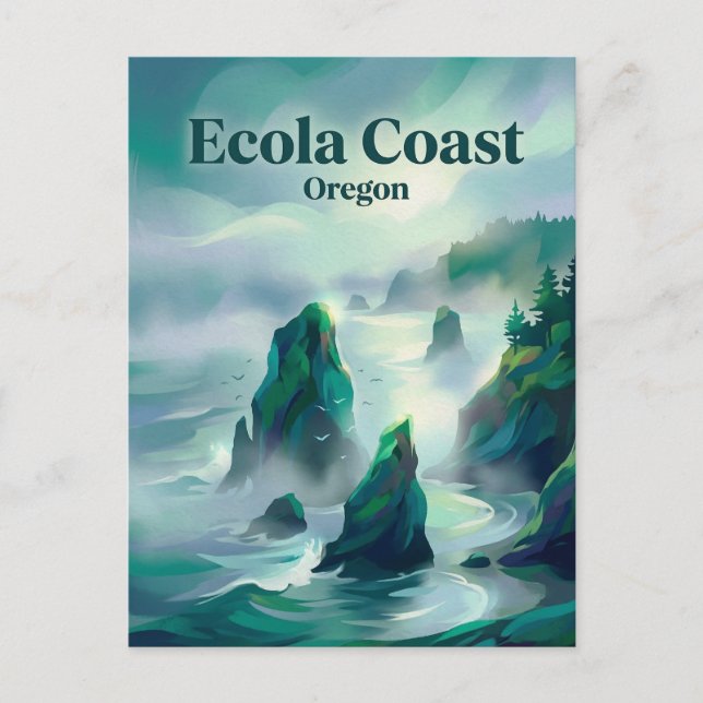 Ecola State Park Oregon Postcard (Front)
