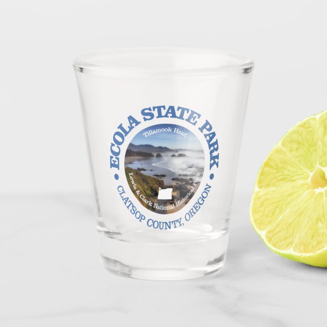Ecola State Park SP Shot Glass (Front)