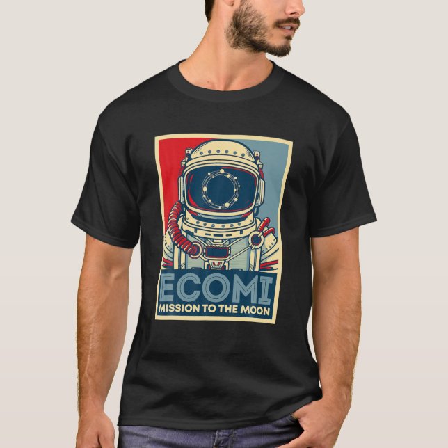 Ecomi Mission To The Moon Astronaut OMI Crypto T-Shirt (Front)