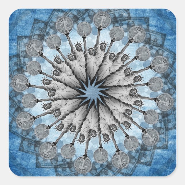 Economic Liberty Square Sticker (Front)